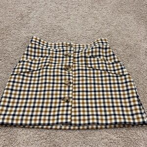 H&M Checkered A-Line Skirt